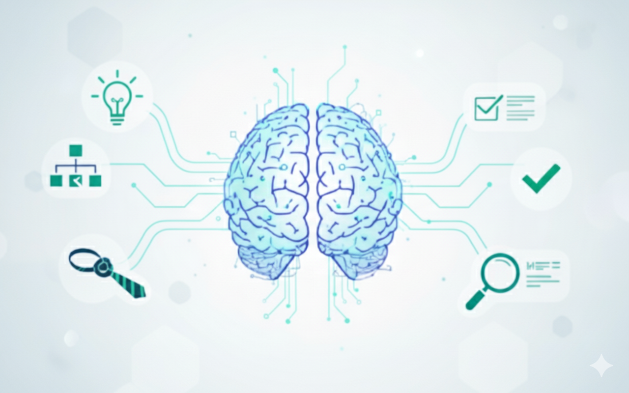 AI generating solutions and ideas in a creative visual